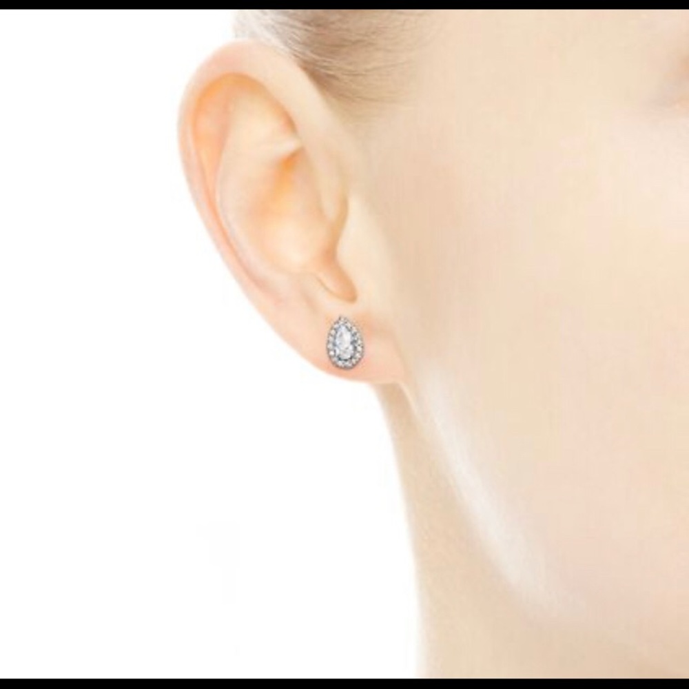 New - Pandora Sparkling Teardrop Halo Earrings